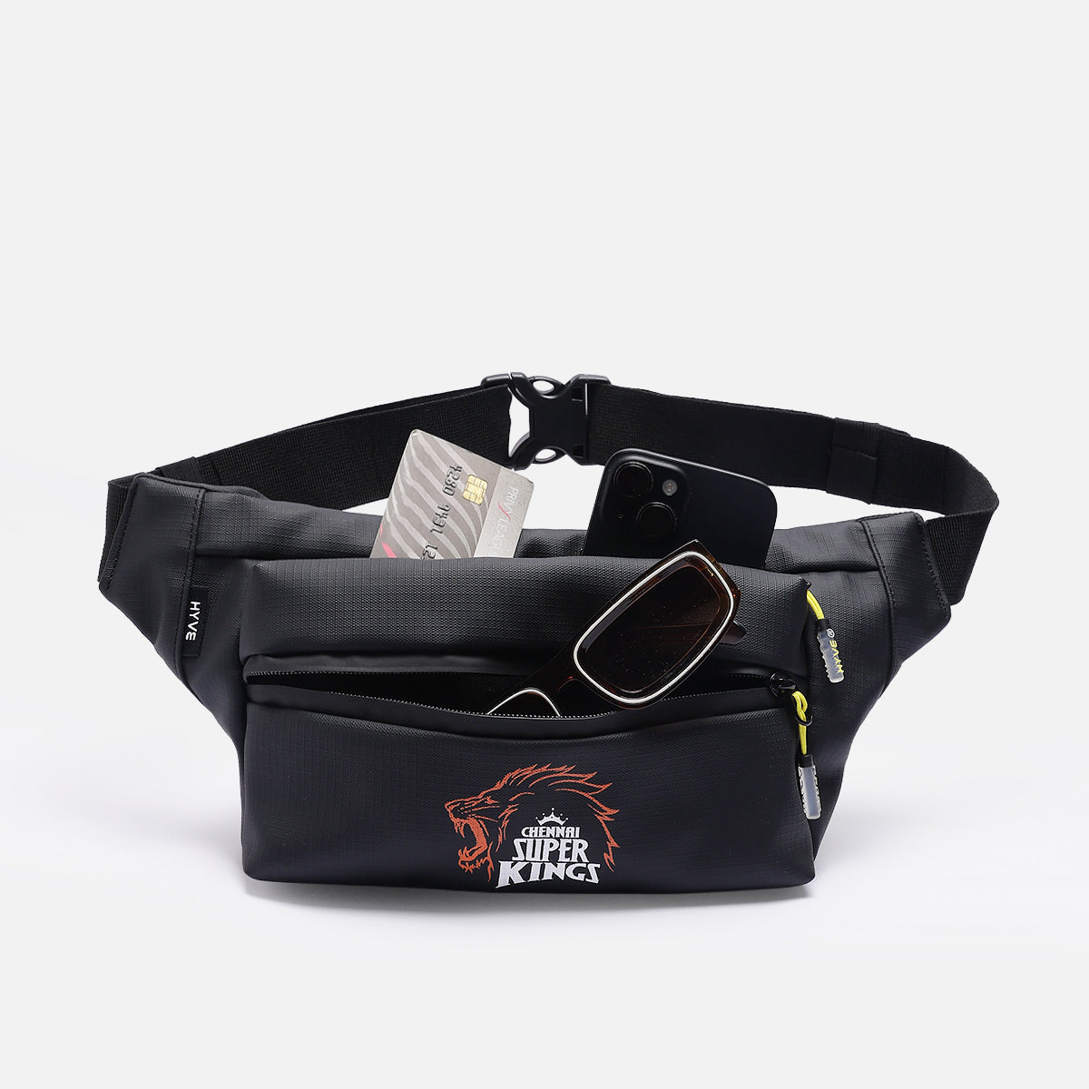 Hyve x CSK Waist Pouch – Chennai Super Kings Running Pouch | Hyve