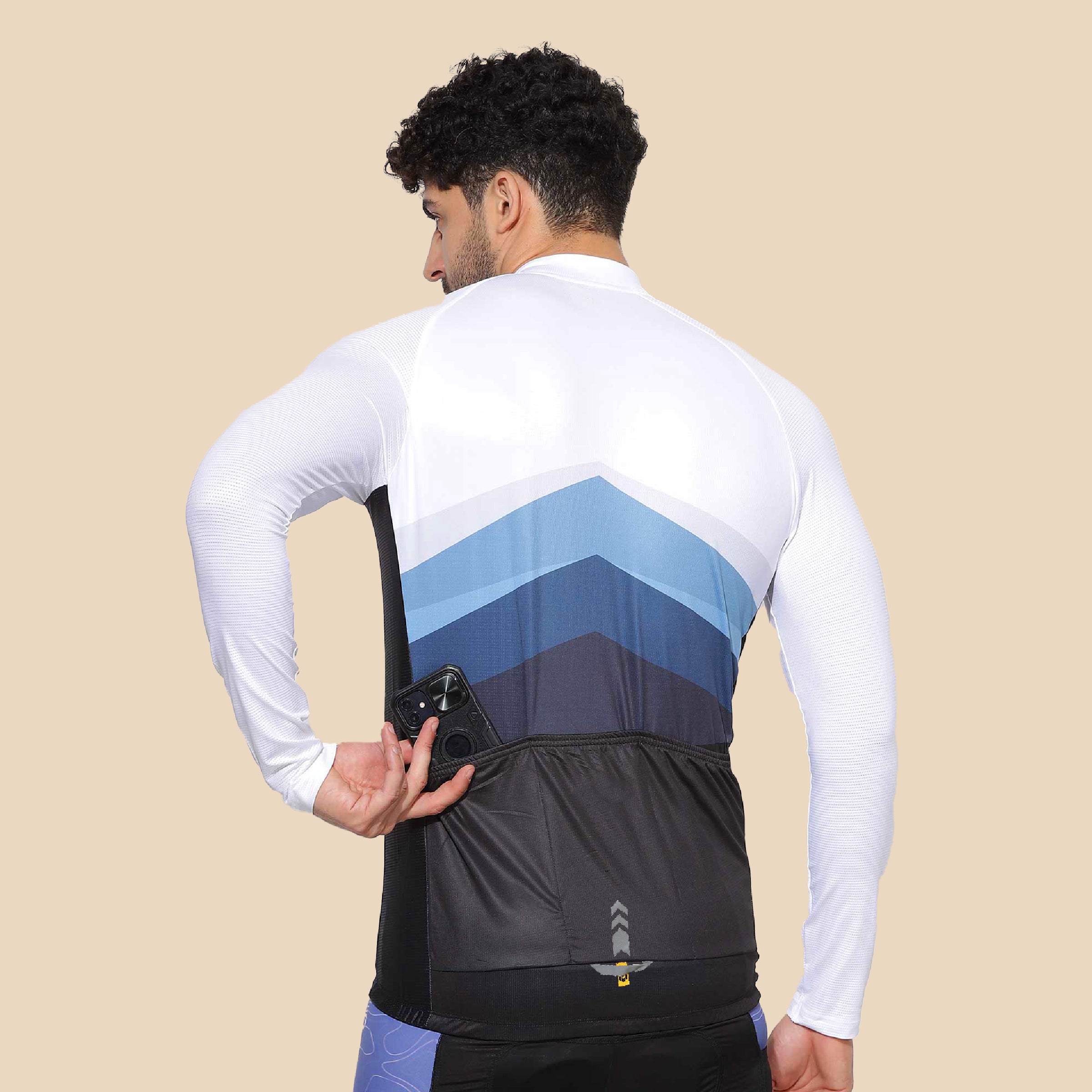 HYVE Hyve Men’s V1 Premium Cycling Jersey - Black & White S