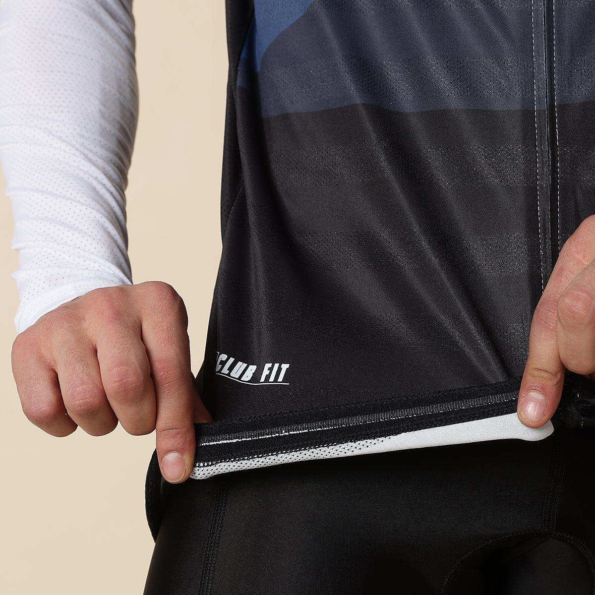 Hyve Men’s V1 Premium Cycling Jersey - Black & White