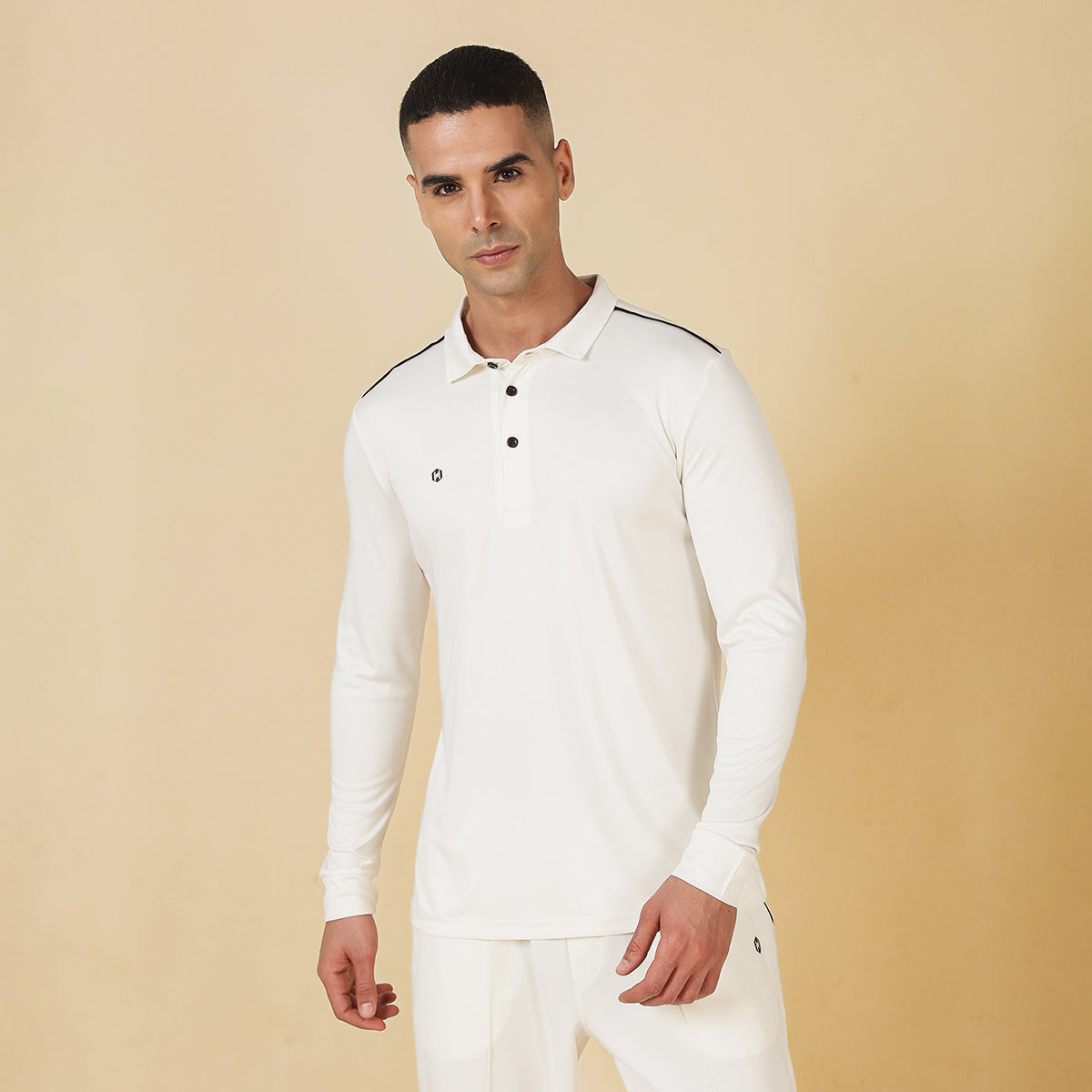 Hyve Menβs Basic Cricket Whites Full Sleeve Jersey