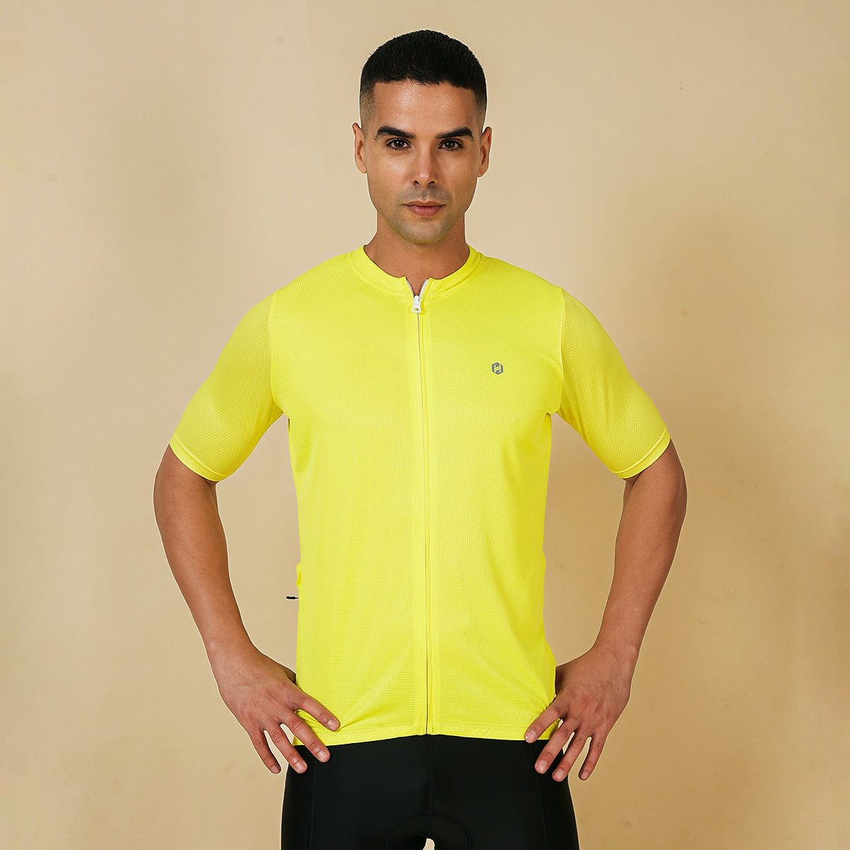 Hyve Men’s Standard Cycling Jersey – Electric Yellow