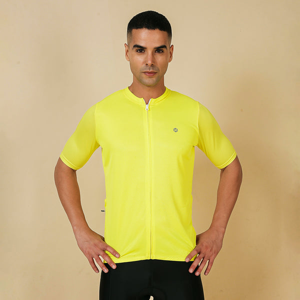 Hyve Men’s Standard Cycling Jersey – Electric Yellow