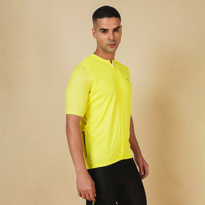 Hyve Men’s Standard Cycling Jersey – Electric Yellow