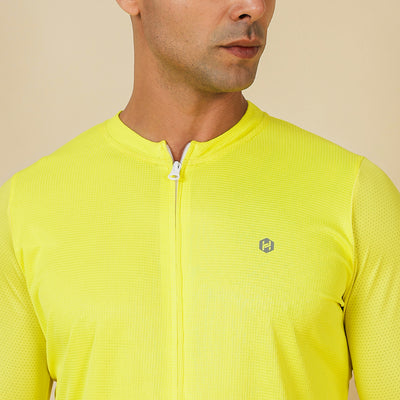 Hyve Men’s Standard Cycling Jersey – Electric Yellow