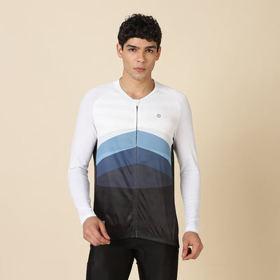 Hyve Men’s V1 Premium Cycling Jersey - Black & White