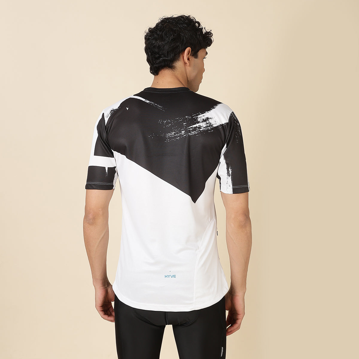HYVE Hyve Active Men’s All-Day Adventure Cycling T-Shirt – Black Stroke XS