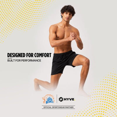 HYVE Hyve Black Unisex Performance Shorts M