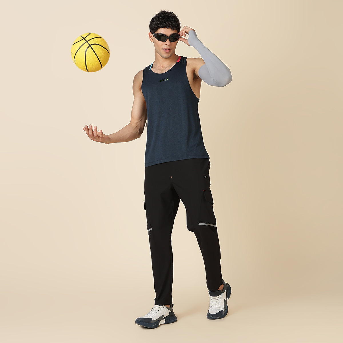 Hyve Active Men’s Fitness Singlet – Ocean Melange