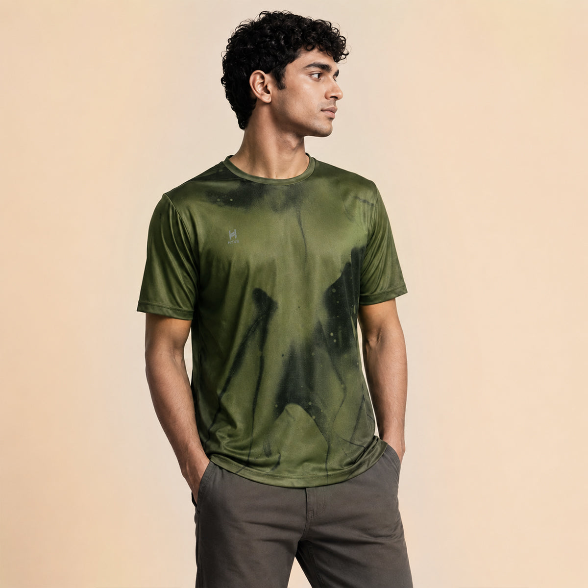 HYVE Hyve Men's Camo Athleisure T-Shirt 2-Pack – Navy & Olive S