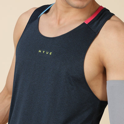 Hyve Active Men’s Fitness Singlet – Ocean Melange