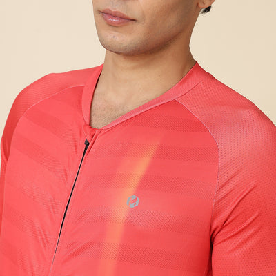 Hyve Men’s V1 Premium Cycling Jersey -  Red