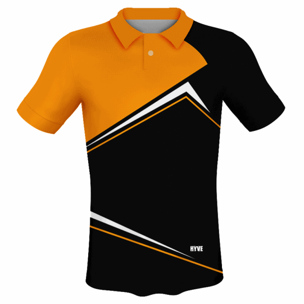 MEN'S CUSTOM SUBLIMATED SPORTS JERSEY (ORANGE, BLACK) - HYVE