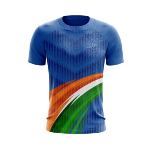 MEN'S CUSTOM SUBLIMATED INDIAN FAN JERSEY (BLUE)