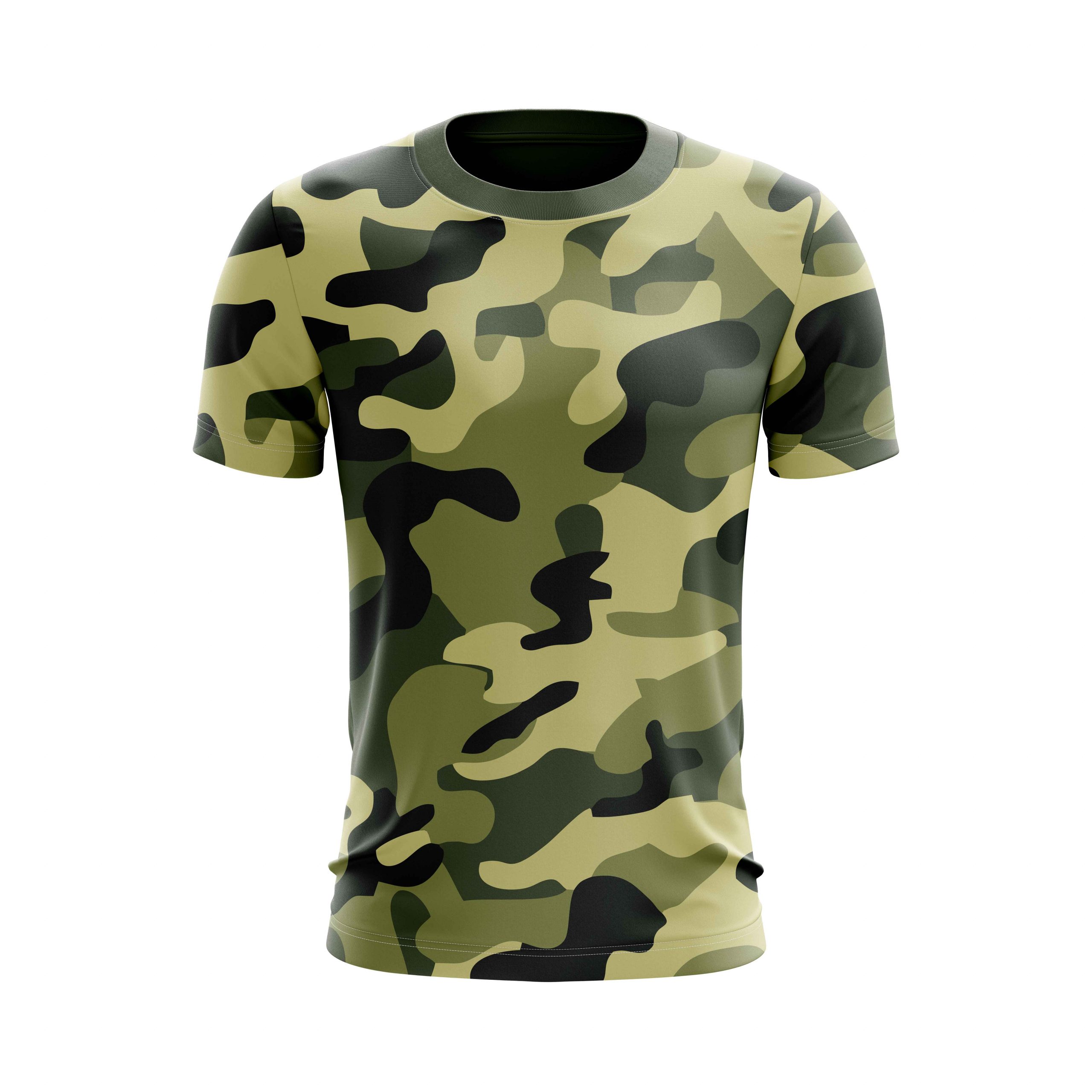 Hyve Green Camo Customized Cricket T shirt for Men - Front