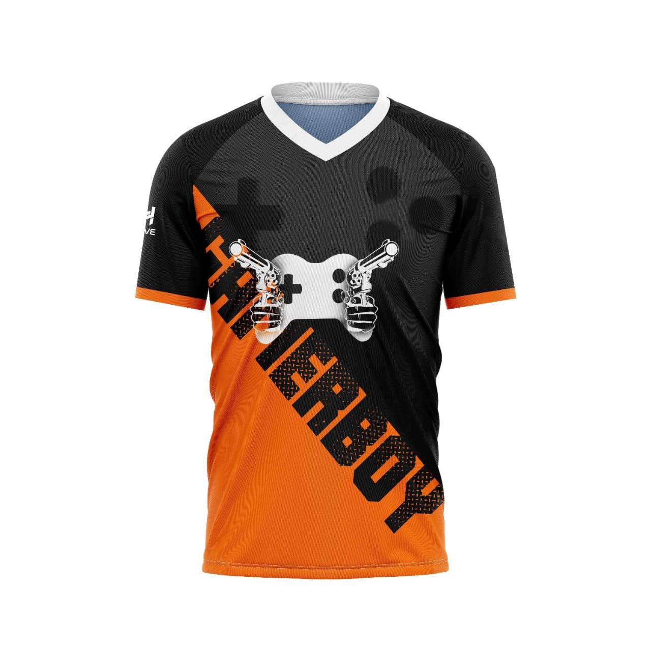 Hyve Design Your Own Guns And Game Esports Gamer Shirt with Name - Front