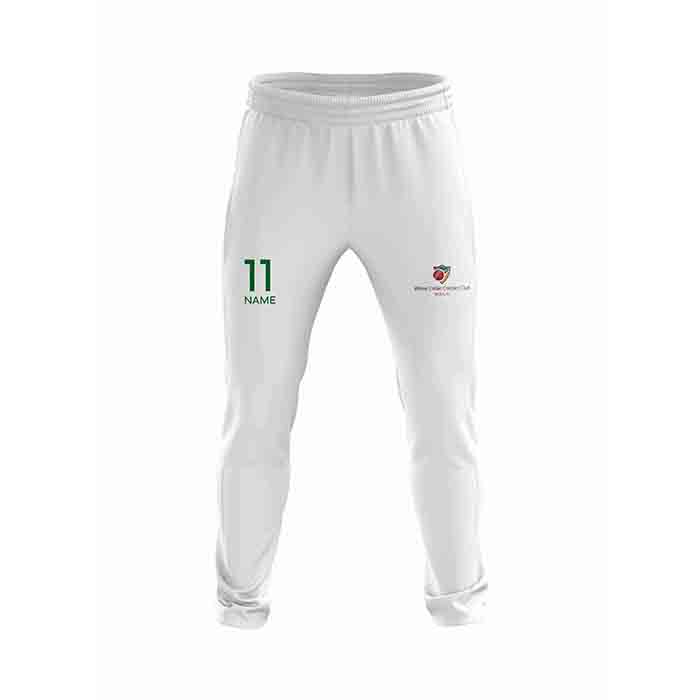 Hyve Customizable Cricket White Track Pants - Front