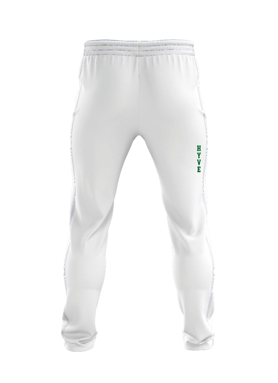 Hyve Customizable Cricket White Track Pants - Back