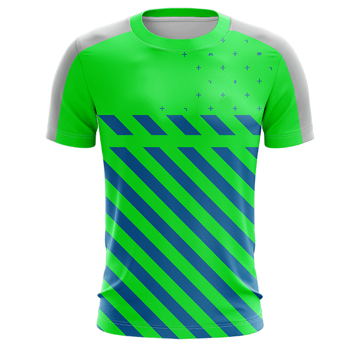 Hyve Personalised Play Cyan Gamer Jersey Neon Green Color with Name for Men - Front
