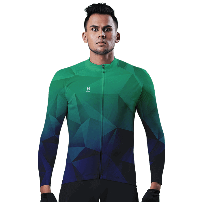 Hyve Crystal Maze Custom Dry-fit Cycling Jersey for Men - Front