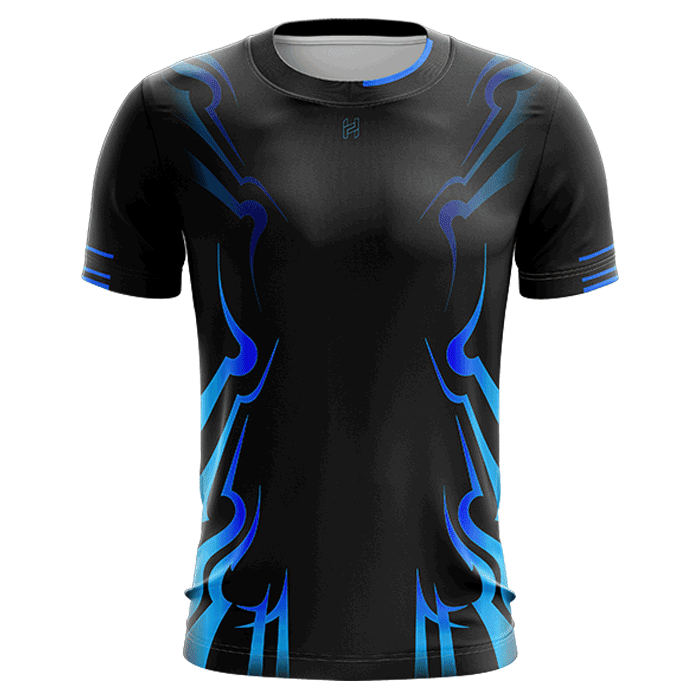 Hyve Design your own Mark Blue Esports Gaming T shirt with Name - Front