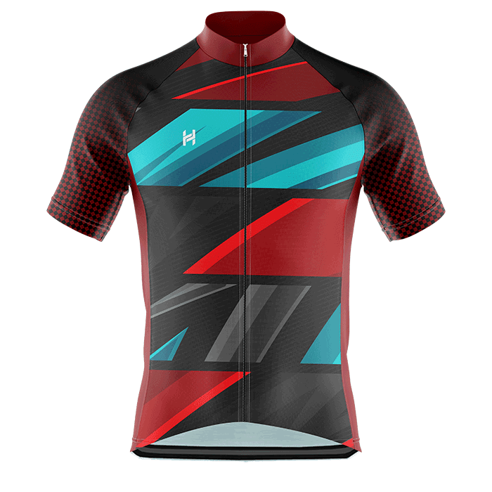 Hyve Red Dart Custom Printed Cycling Jersey for Men - Front