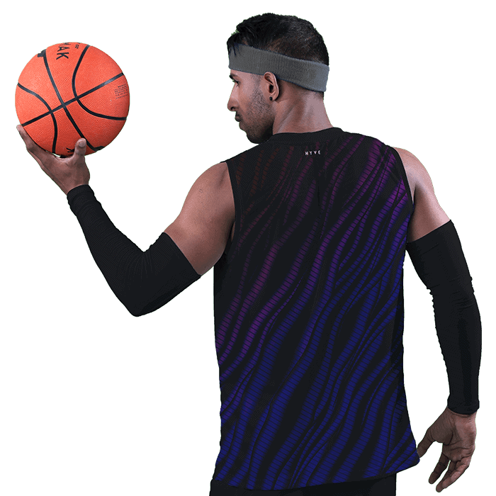 Hyve Blue Airball Custom Basketball T-shirt Jersey For Men - Back
