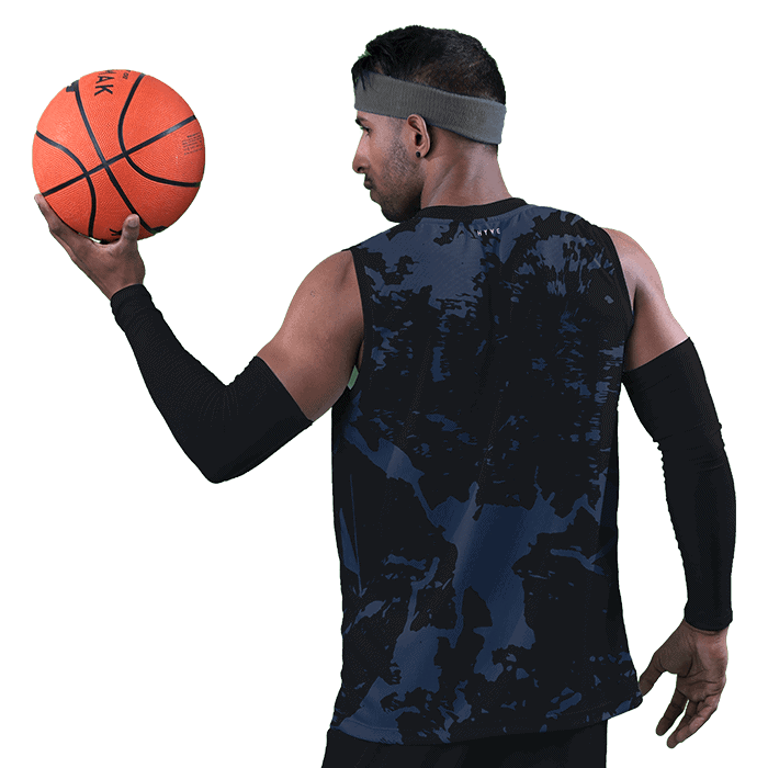 Hyve Dark Camo Custom Rapid Dry Basketball Jersey For Men - Back