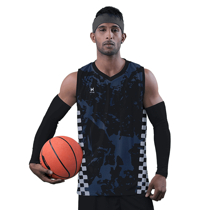 Hyve Dark Camo Custom Rapid Dry Basketball Jersey For Men - Front