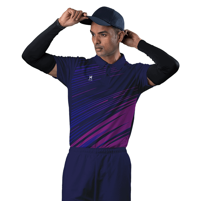 Shop Online Hyve Blue FloaterCustom Cricket T-shirt Jersey for Men - Front