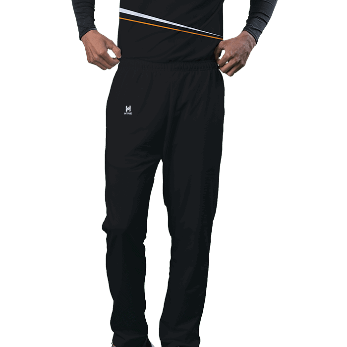 Hyve Custom Men's Cricket Track Pants - Black - Front