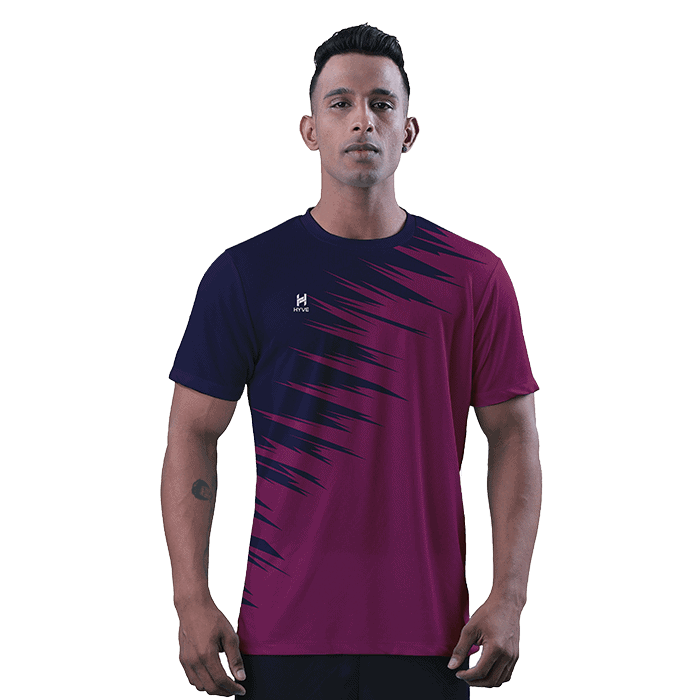 Hyve Purple Striker Custom FC Uniform Jersey for Men - Front