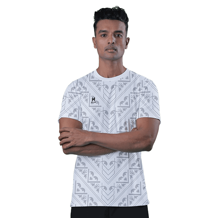 Hyve White Flows Front Football Jersey India For Men Front
