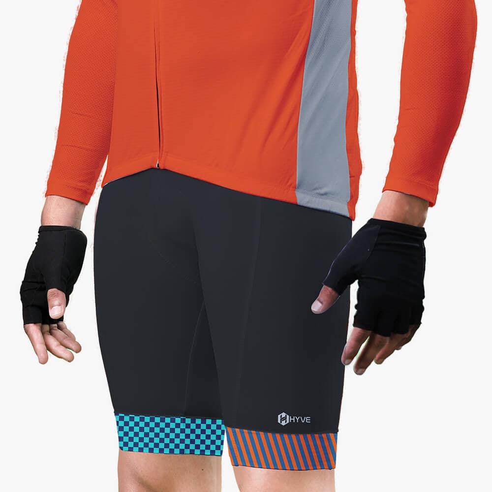 Hyve Checker Strike Cycling Foam Pad Shorts for Men