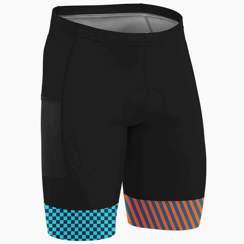 Hyve Checker Strike Cycling Foam Pad Shorts for Men - Front Side