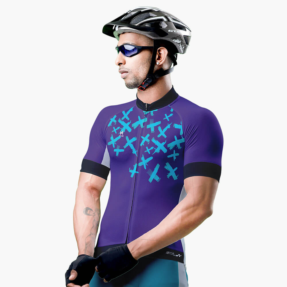 Hyve Stroke Neon Lit Custom Race Fit Cycling Apparel for Men