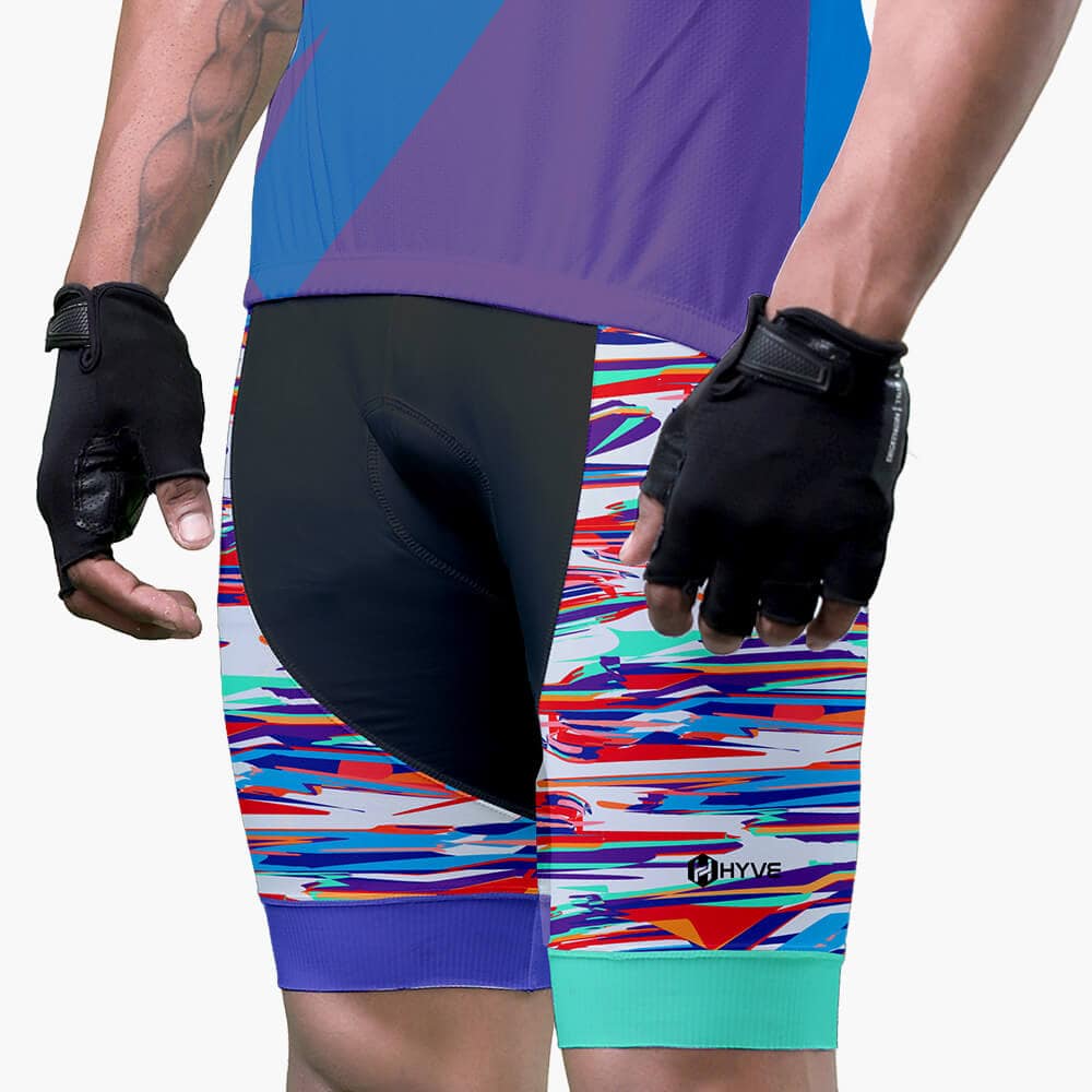 Hyve Stroke Glitch Gel Padded Bike Shorts for Men