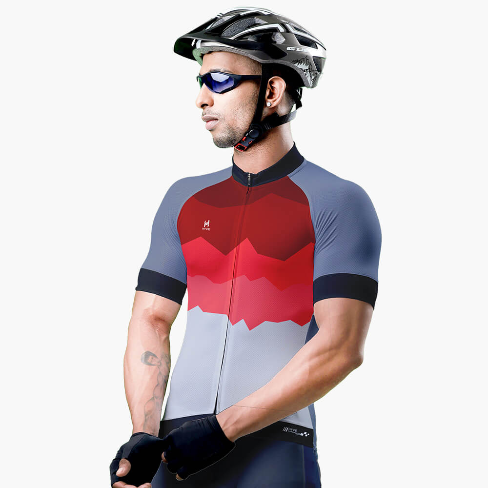 Hyve Terrain Custom Race Fit Bicycle Jersey for Men - Front
