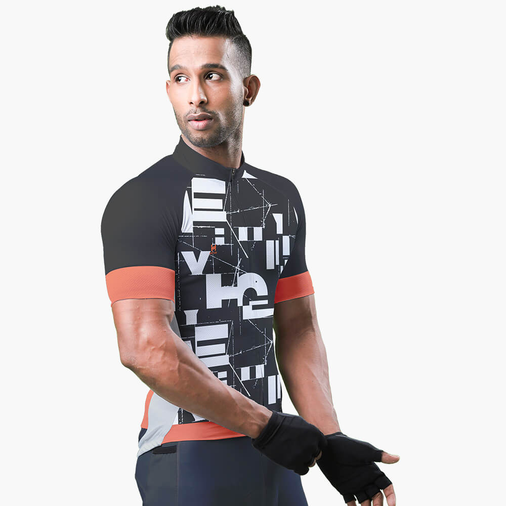 Hyve Typolog Custom Race Cycling Jersey with Power Band Cuff for Men